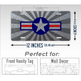 SignsAndTagsOnline.com USAF Aircraft Insignia License Plate Roundel ~Air Force~ Star Military AUto Tag