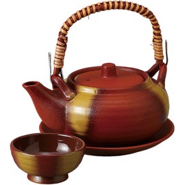 エールネット(Ale-net) 土瓶蒸し 320cc 鉄赤吹き丸形土瓶むし 蒸し器 土瓶むし