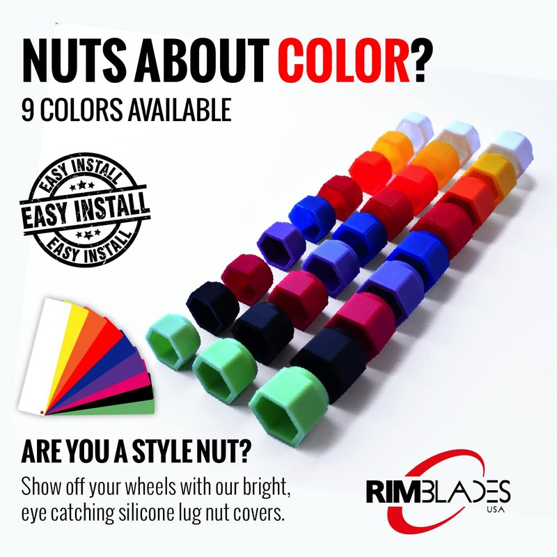 Silicon Lug Nut Covers Black 21mm | Flexible & Durable