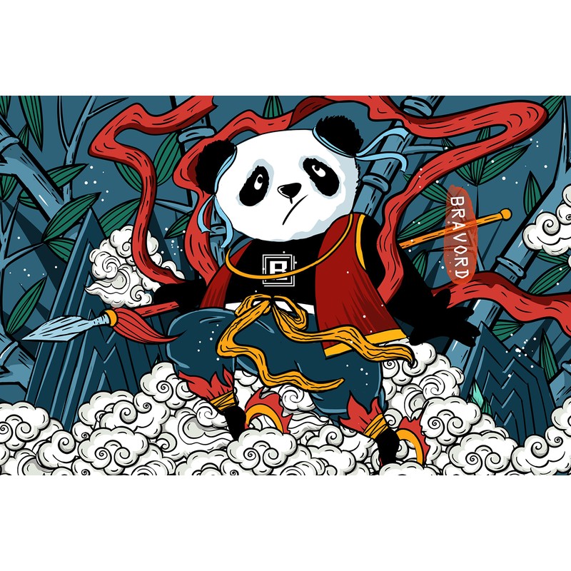 BRAVORD NZ Panda Roller Road Drift Skate with Cool Maple