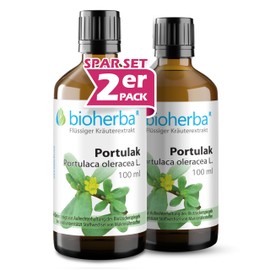 BIOHERBA 2 Portulak Tinktur - Portulaca oleracea - Hochwertige 100ml Tropfen - Reich an Omega-3, unterstützt Blutzuckerspiegel & Stoffwechsel, vegan, mit Chrom, PZN 17188048