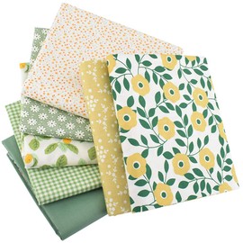 Hanjunzhao Fat Quarters Fabric Bundles,Print Floral Plaid Solid Quilting Fabric for Sewing Crafting,18 x 22 inches