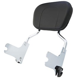 Chrome Detachable Passenger Backrest Sissy Bar Compatible with Motorcycle Harley Davidson Touring Electra Glide Road King Street Glide 1997-2008