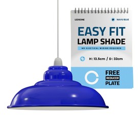 LEDSone Industrial Hanging Ceiling Light, Lampshade, Retro Kitchen Hanging Ceiling Lights, Vintage Metal Loft Bar Hanging Lighting, Rustic Pendant Lampshade (Navy, 1 Pack)