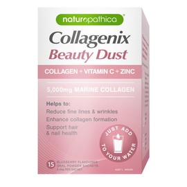 Naturopathica Collagenix 5000mg Blueberry Flavoured Beauty Dust Oral Powder 15 Sachets