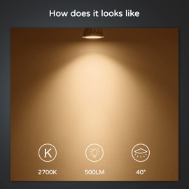 Torkase MR16 LED Bulb, 50W Halogen Equivalent, 5W GU5.3 12V Non-Dimmable, 2700K Soft White, 6 Pack, UL Listed, Energy Saving, Eye-Friendly, Ideal for Track and Landscape Lighting