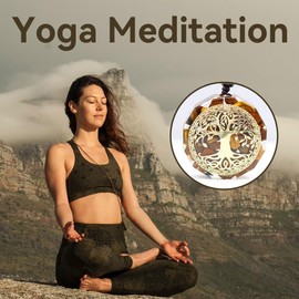 Orgone Metatron Pendant Tree of Life Healing Crystal, Chakra Tiger's Eye Stones Orgonite Metatron Cube (Adjustable Chain), Agate