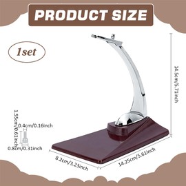 FINGERINSPIRE Exhibition Stand for Model Airplanes 142 x 78 x 145 mm Coconut Brown Plastic Storage Stand for Models Metal Display Pole Without Plane for 30 50 cm Large Model Aircraft