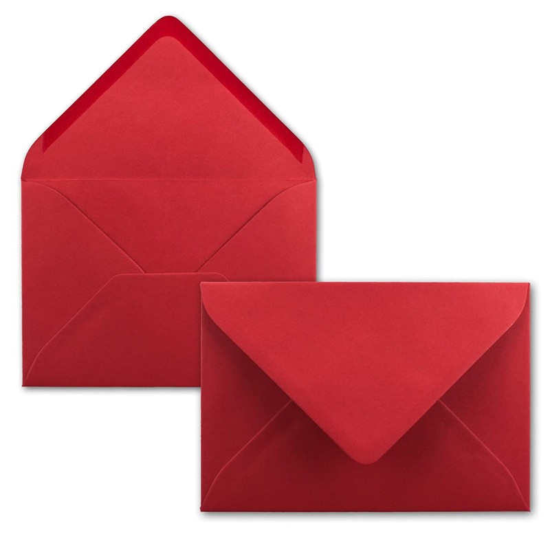 50x stationery sets DIN A5 with C6 envelopes - rose