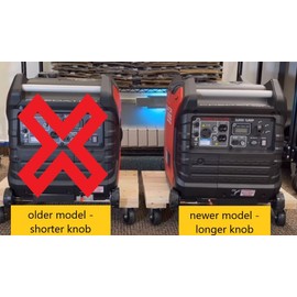 Compatible replacement knob for Predator 3500 W inverter generator from Harbor Freight for the Off-Choke-Run switch and compatible screw - new 3d printed part (Longer knob - newer generator model)