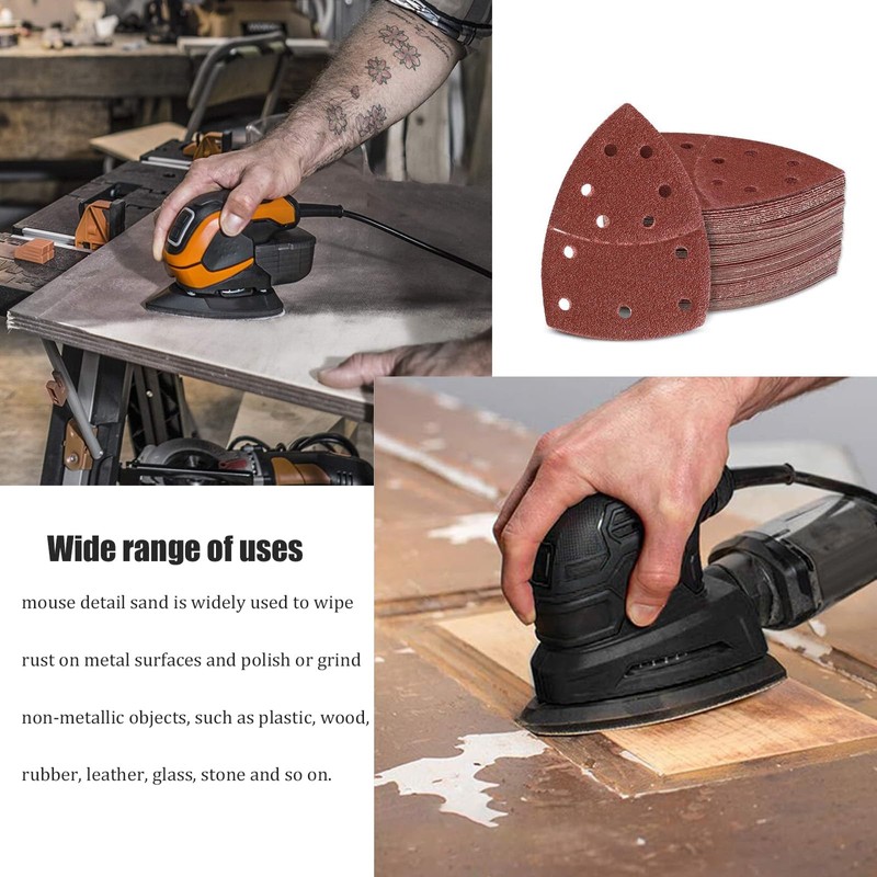 Triangle Sanding Pads 20 PCS, Sander Pads Sheets Durable Dust-Free