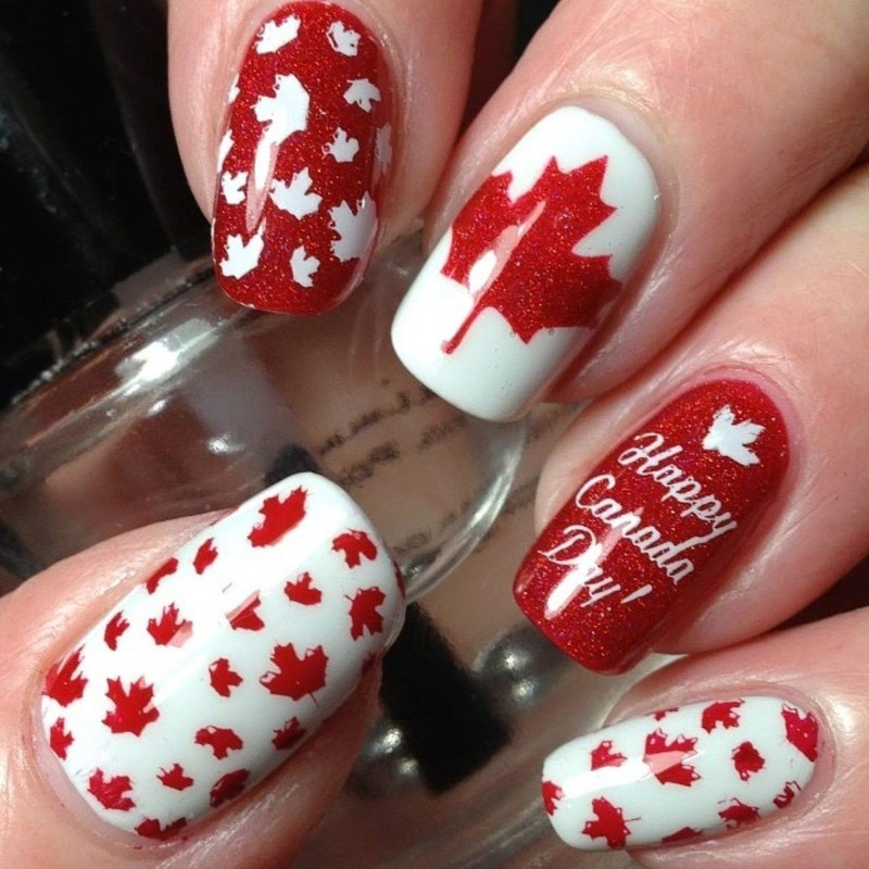 Whats Up Nails - Canadian Flag Vinyl Stencils for Nail
