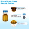 PATIKIL 12pcs 2ml Amber Borosilicate Glass Sample Vials with Aluminum