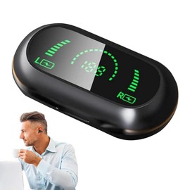 Clip On Earbuds | Clip On Workout Headphones,Long-Lasting Secure Fit, True Wireless Earphones with Charging Case, Sweatproof, Waterproof Headset, Comfortable, Lightweight for Commuting