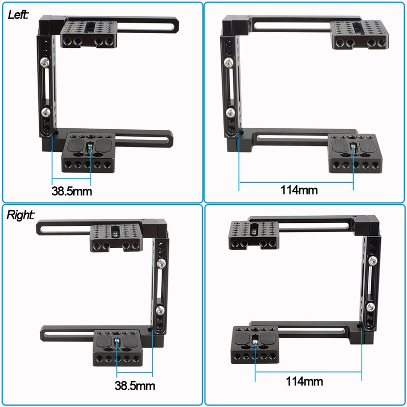 CAMVATE Left and Right Hand Camera Cage, Universal C-Shaped Cage,