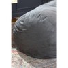 Charcoal Collection - 8 Foot Cylindrical Microfiber Suede Bean Bag