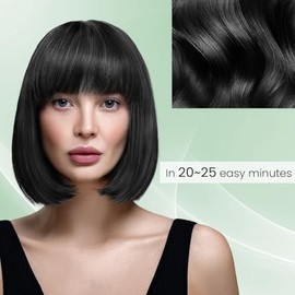 KAISASA Champú para teñir el cabello negro 3 en 1 (Argán Negro)