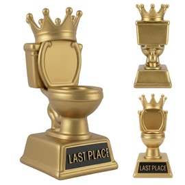 Freetoes Gold Toilet Trophy 6 Inch,Fantasy Football Loser Trophy,Funny Last Place Awards and Trophies,Family Game Night Trophies