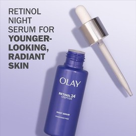Olay Retinol 24 MAX Suero Suavizante Nocturno, Sin Fragancia, 1.3 Oz