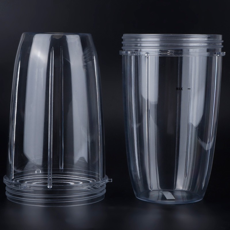 2Pcs Juicer Cup Transparent Mug Replacement Food Blender Accessory Fit
