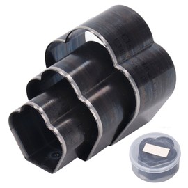 3Pcs Crown Shape Leather Punching Die Set Cutting Knife Kit 1 Hole Hollow Punch Cutter