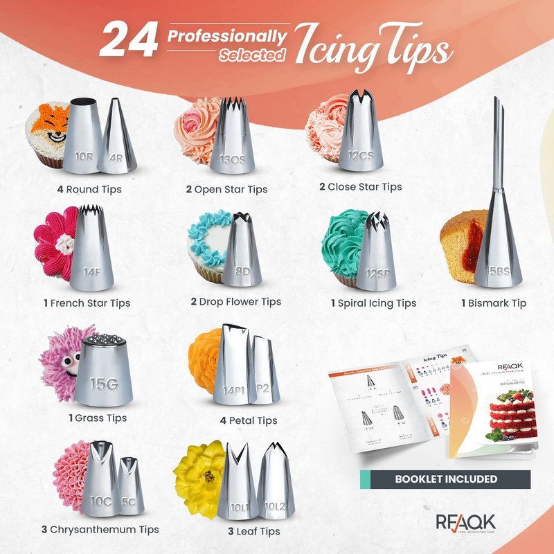 RFAQK 700PCs Cake Decorating Kit with Baking Supplies - Cake