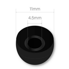 (2 Types of Medium) Silicone Replacement Earbud Tips Covers [4mm & 4.5mm Connections Holes] - 5 Pairs Each Kind