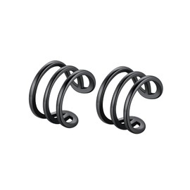 Suplight 925 Sterling Silver Ear Cuff for Women, Earrings for Women Trendy Black Plated Ear Cuffs Non Piercing, Painless Non-slip Huggie Clip On Cartilage Earring Dainty Jewelry for Women