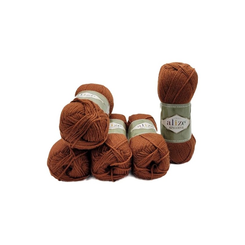 5 x 100 g Ilkadim Export Alpaca Royal Knitting Wool,