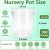 Clear Nursery Pots with Drainage 3.5 Inch: 100 Pack See