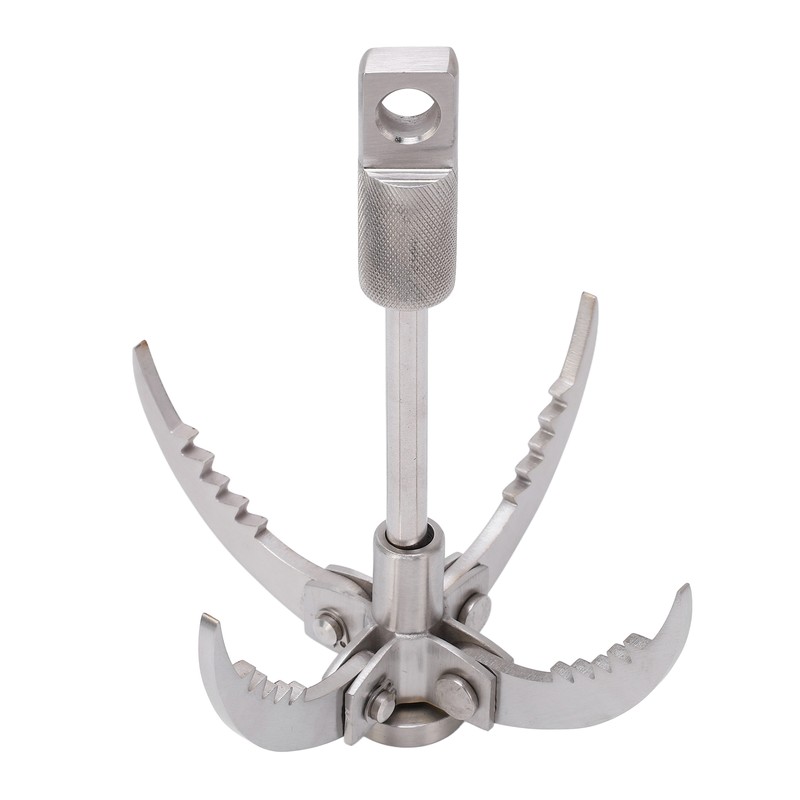 Outdoor Survival Hook Stainless Steel Foldable Climbing Grappling Hook for