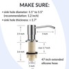 Soap Dispenser for Kitchen Sink,Chrome Stainless Steel Countertop Dish Sink