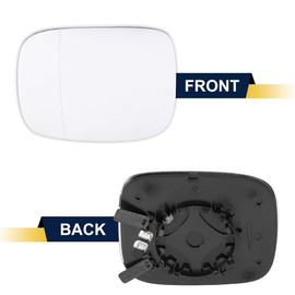 VISMIRROR Car Rearview Left Driver Side Heated Mirror Glass Replacement W/Backing Plate for Volvo XC70 2008-2016 XC90 2007-2014 V70 2007 Car Replacement Black