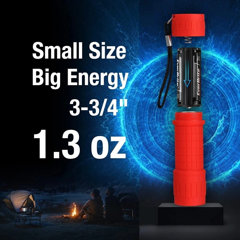 EverBrite 6PC 9-LED Black Light Flashlight Set UV Mini Flashlight