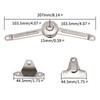 Unxuey Heavy Duty Lid Stay Hinges, 2Pcs Folding Lid Support