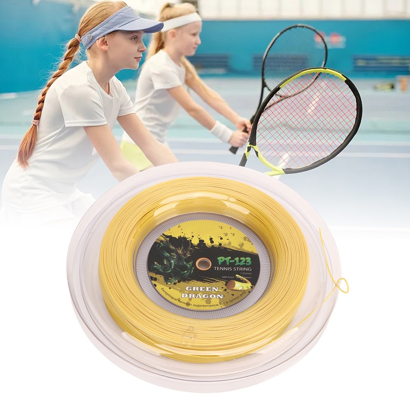 1.25mm Tennis Racket String Double Ribbed Pattern Beat Resistant Polyester