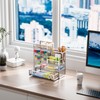 Marbrasse Pen Holder for Desk, Desk Organize with Drawer, Desk