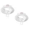 ledscom.de 2 pcs. recessed Ceiling Frame CIRC, Round, swivelling, White
