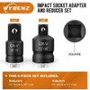 2PCS Impact Socket Adapter and Reducer Set,1/2"to 3/8" & 3/8"to