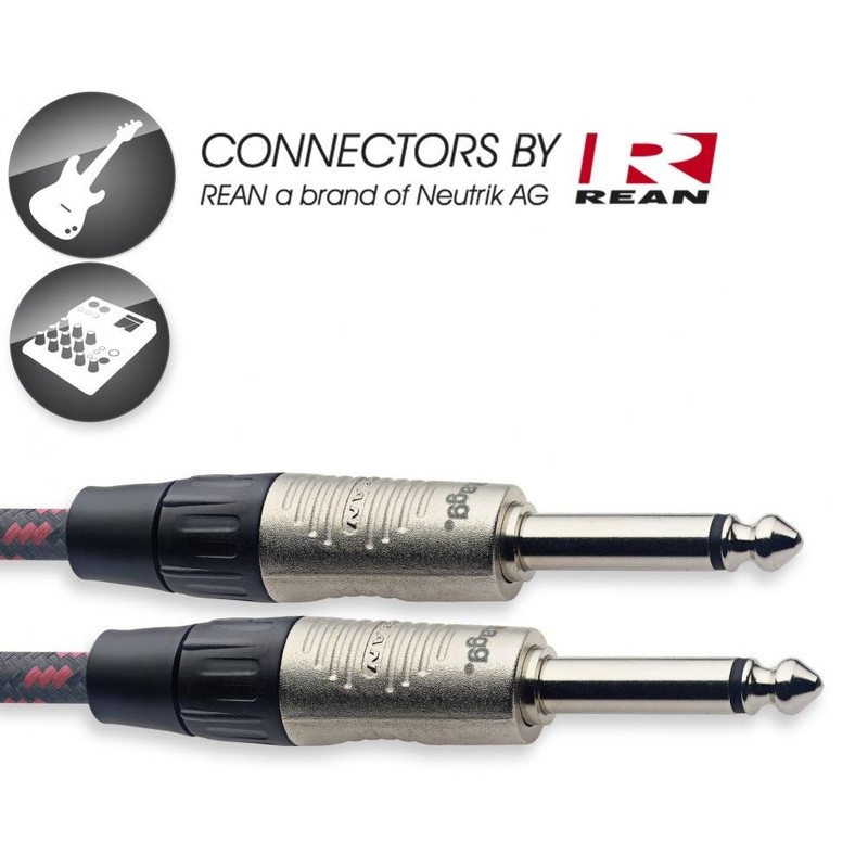 Stagg 25019370 Vintage Tweed Instrument Cable (6 m, 2 x