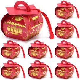 COTOPHER 36 Pcs Graduation Cap Gift Boxes with Tassel, Class of 2025 Graduation Candy Boxes Centerpieces for Tables Party Decorations, Mini Treat Chocolate Box Graduate Favors Supplies