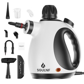 Handheld Steam Cleaner with 9pcs Accessories & Safety Lock, Natural Multi-Purpose Powerful Home Use Steamer for Cleaning