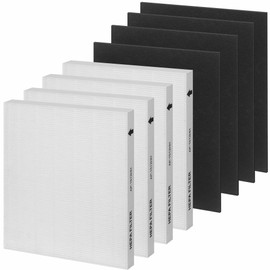 Airmega AP-1512HH Replacement Filter for Coway air purifier, Compatible with Coway Airmega AP1512HH Air Purifier, 3304899, 4 Filter With 4 Pre-Cut Carbon Filters