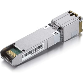 10Gtek 10GBase-T SFP+ Module, 10G-T, 10G Copper, RJ-45 SFP+ CAT. 6a, Up to 30m, Optical Transceiver, Multirate (1.25G/2.5G/5G/10G), Cisco SFP-10G-T-S, Meraki, Netgear, Ubiquiti UF-RJ45-10G, Mikrotik
