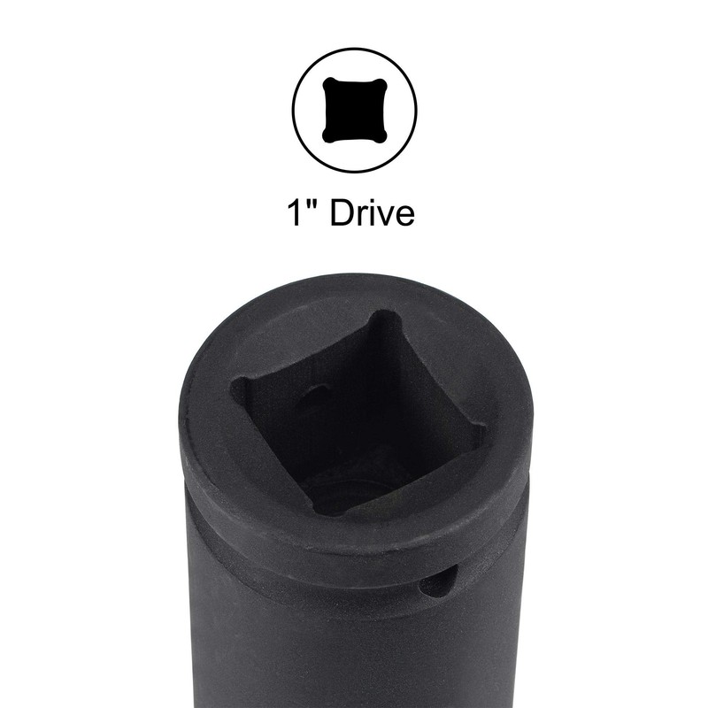 sourcing map 1" Drive by 30mm 6-Point Impact Socket, CR-MO