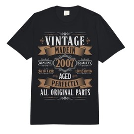 Vintage 18th Birthday Men Born 2007 18 Years Old Bday Men Comfort Colors Adult Heavyweight T-Shirt