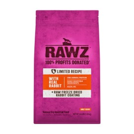 Rawz Real Rabbit Dry Food for Cats with Freeze Dried Coating (3.5 Pounds) Made in USA