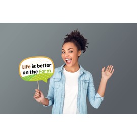 Funny Farm Animals Photo Booth Props - Farm Animals Barnyard Themed Party Decorations for Baby Shower or Birthday Party - Funny Photography Supplies - Selfie Props with Sticks - 10pcs