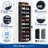 Over-the-Door Shoe Organizer for Space-Saving Storage – 10-Tier Deep Pocket