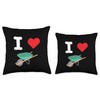 I Love Wheelbarrows Construction Single Wheel Transport Throw Pillow